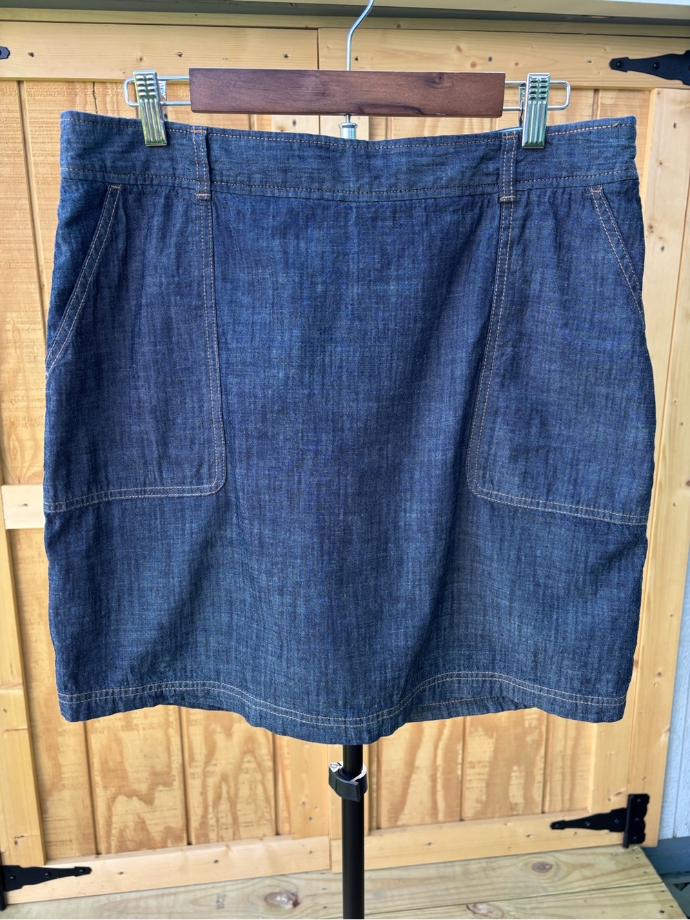 Dockers Dark Blue Denim SKORT  12 Preppy Golf Tennis Resort-wear Classic Basic
